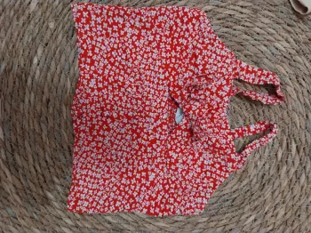 Top rouge Zara 7 ans