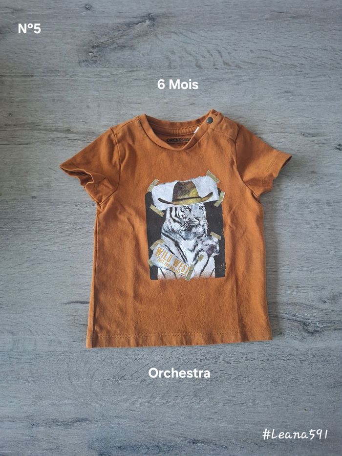 🌷N°5🌷Tee-shirt Courtes Manches - Orchestra - 6 Mois🌷
