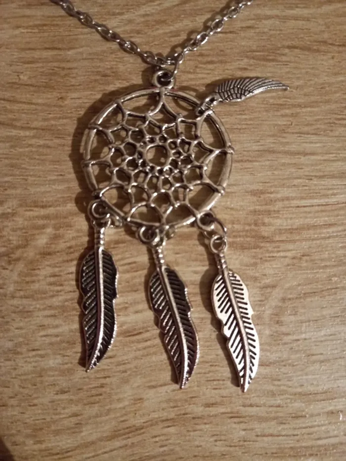 Collier + pendentif attrape rêve - photo numéro 3