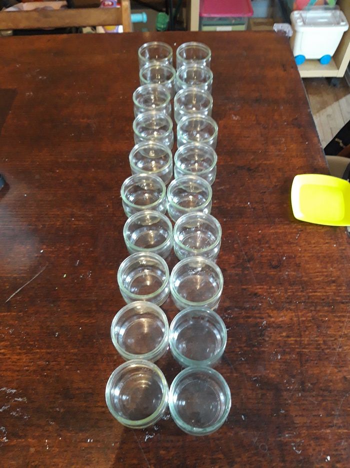 Lot 20 pots bas en verre - photo numéro 2