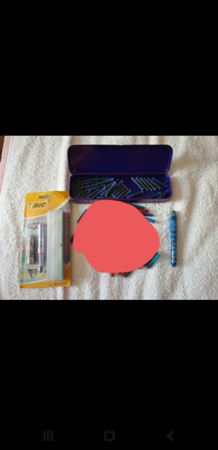 Superbe lot écriture plume encre fille