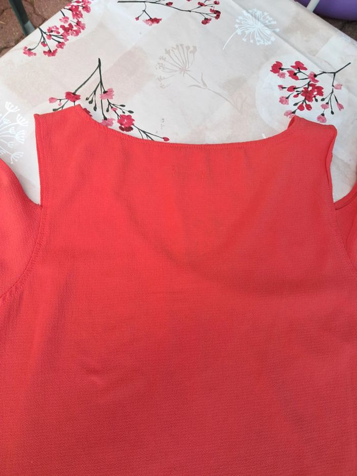 Jolie Robe rouge doux à manches courtes à nouer - T42 - In Extenso - photo numéro 7