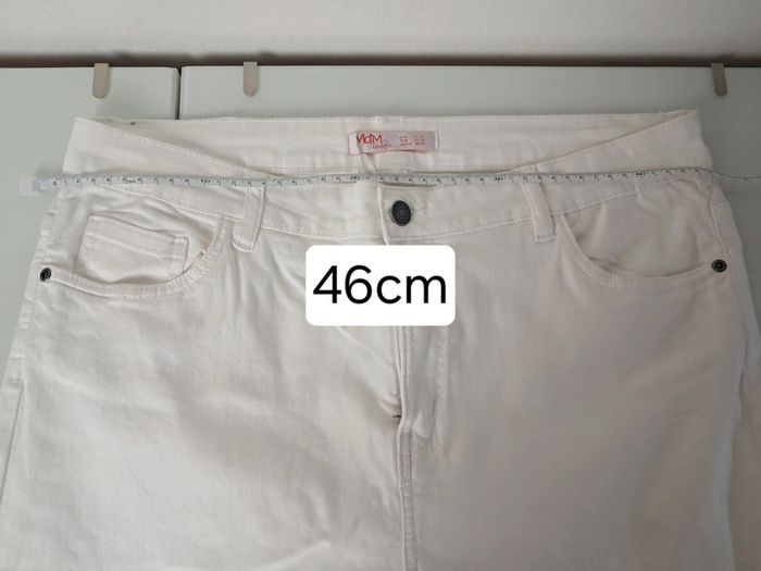 Md'M jean été blanc T.46 taille haute neuf - photo numéro 16