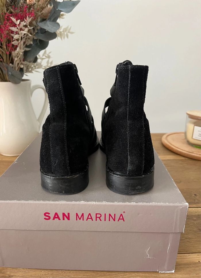 Bottines en daim noires San Marina - photo numéro 5