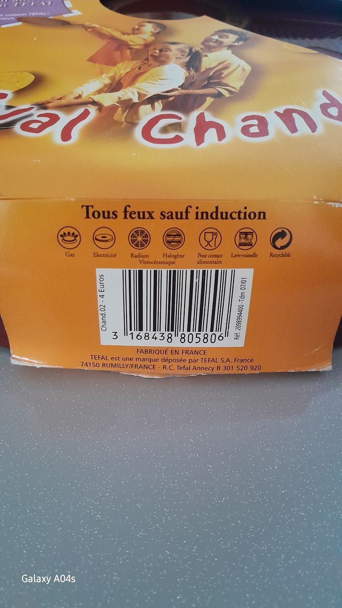 Grande poêle tefal couleur bleu