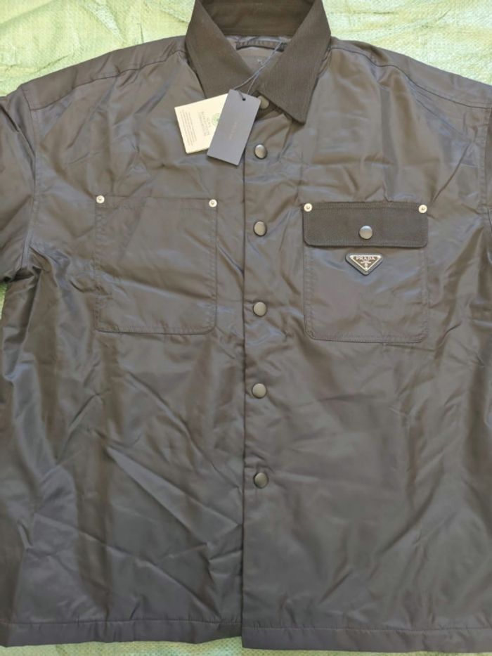 Veste chemise Prada Re nylon noir taille M neuf - photo numéro 2