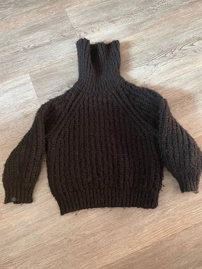 Pull col roulé grosses mailles - photo numéro 2