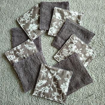 10 lingettes lavables 12x12 cm 