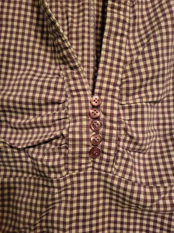 Chemisier à carreaux Vera Moda- Style Vichy (Taille M) - photo numéro 3