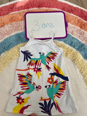 Robe de nuit à bretelles perroquet paillettes dpam