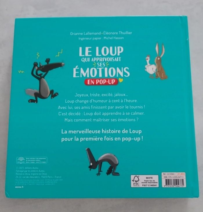 Le loup qui apprivoisait ses émotions en Pop Up - photo numéro 2