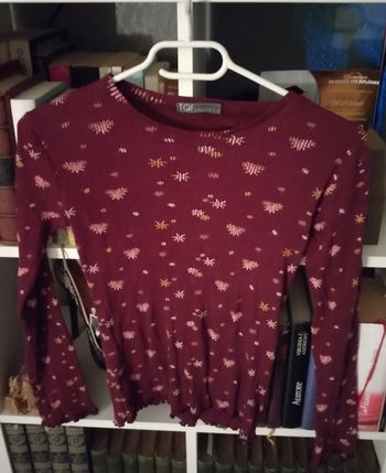 Haut manches longues motifs fleurs "TQF Collection" 100% coton neuf