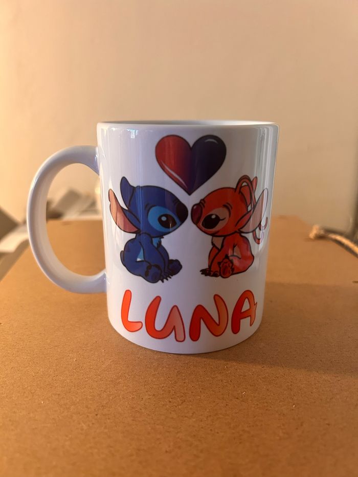 Tasse stitch avec prénom - photo numéro 2