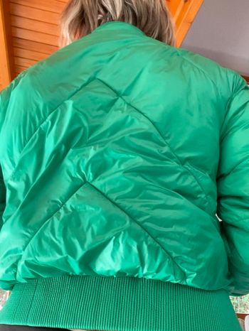 Blouson vert sans capuche femme 