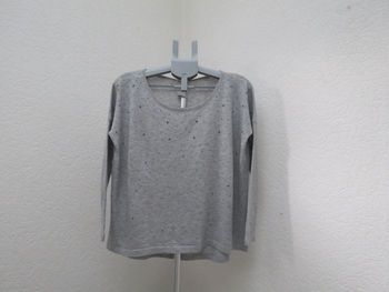 pull gris à strass manches longues | vintage dressing😍
