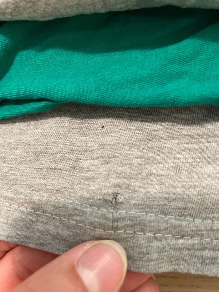 T-shirt manches longues gris et vert lupilu 12/24 mois - photo numéro 3