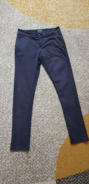 Pantalon chino bleu superdry taille S