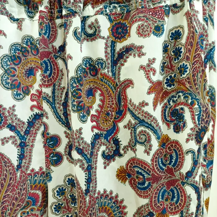 Pantalon fluide imprimé cachemire Sandro – Taille 1 (S) A786 - photo numéro 2