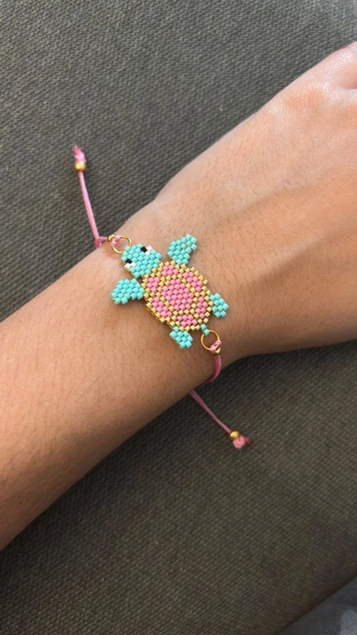 Bracelet tissé en perles tortue 🐢