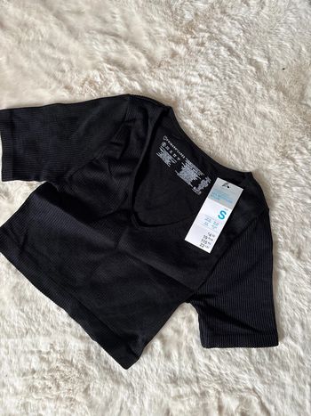 T-shirt crop top noir Primark