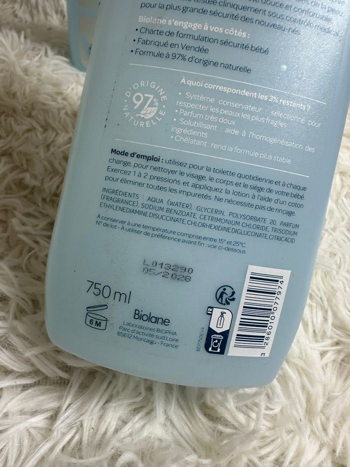 Lot de 2 eaux nettoyantes Biolane - photo numéro 2