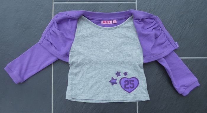 Joli tee-shirt manches longues et boléro intégré fille 3 ans (94 cm) - photo numéro 4