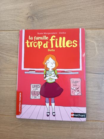 Livre roman enfant, La famille trop d'filles, Bella, Éditions Nathan