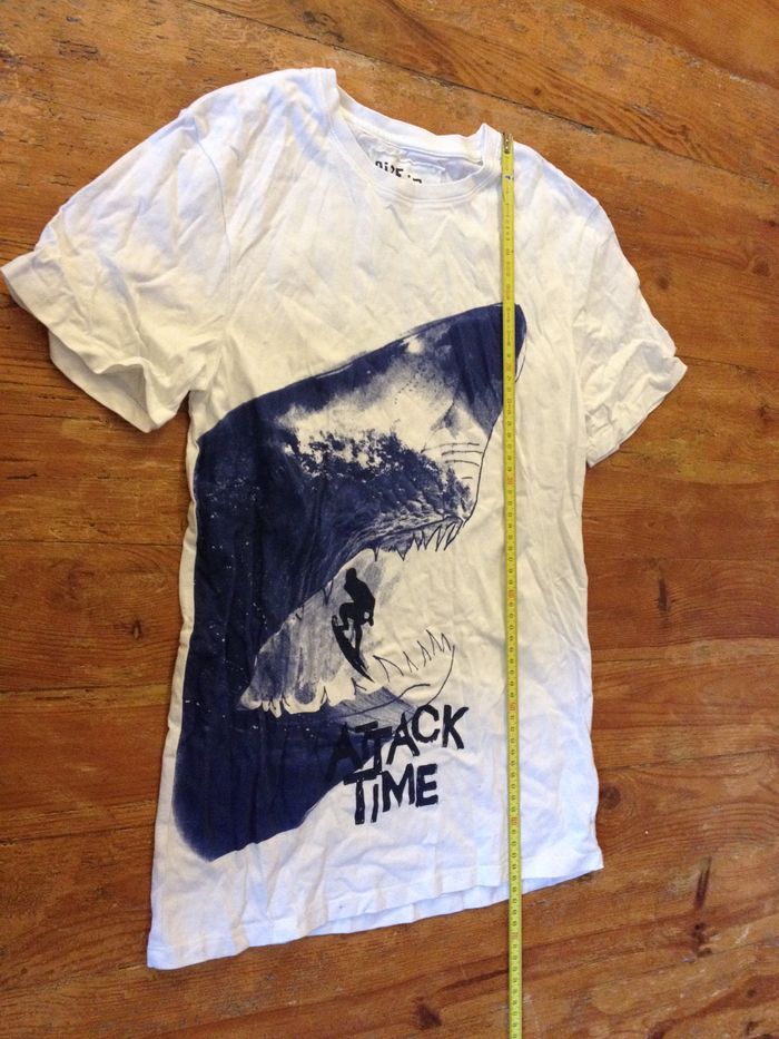 T shirt blanc motifs mer owk homme 38 100% coton - photo numéro 5