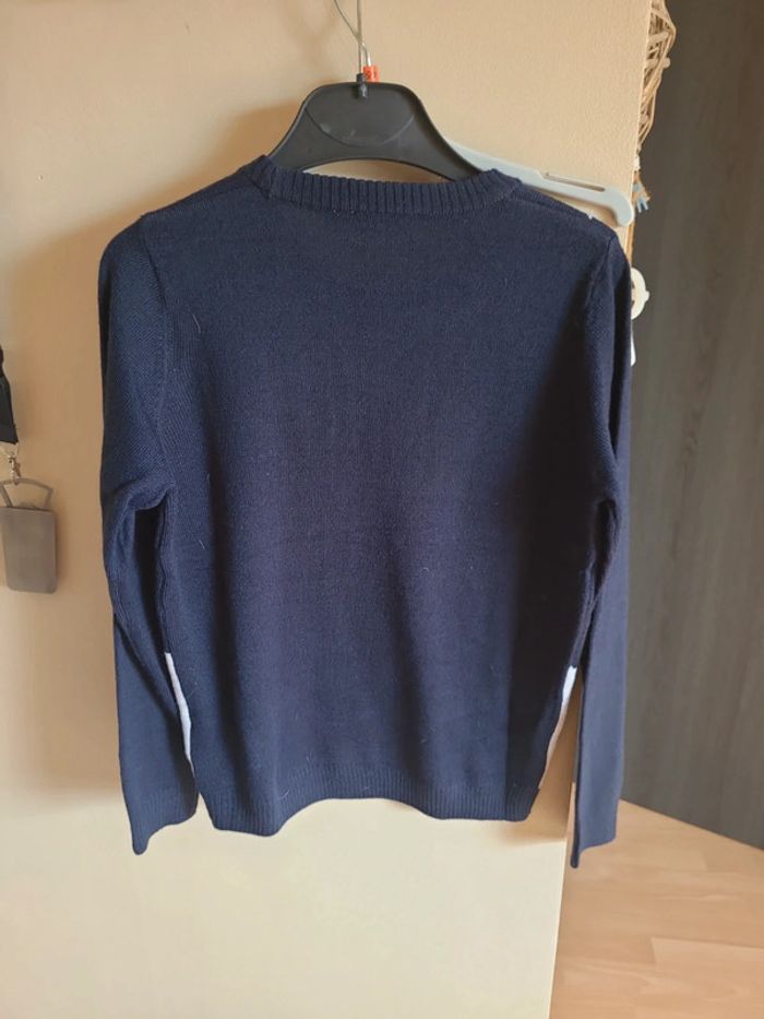 Pull de Noël marine 8/10 ans - photo numéro 4