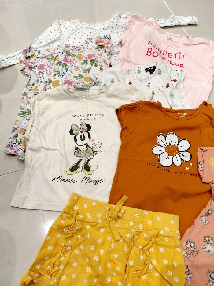 Gros lot 10 vêtements d'été t-shirt body short 18 mois 80cm - photo numéro 2
