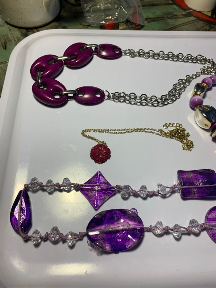 Gros lot bijoux violets ( voir descriptif) - photo numéro 8