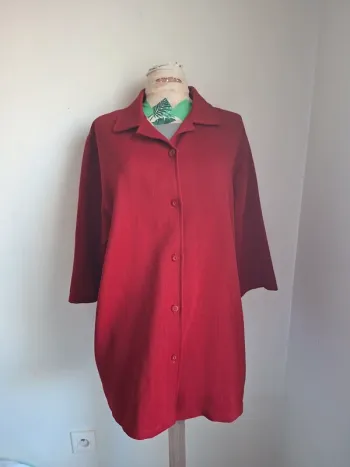 Chemise ample bordeau, Laura Palma, en très bon état, taille 46/48
