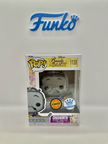 Funko Pop Disney Cogsworth 1138 Chase Funko Exclusive