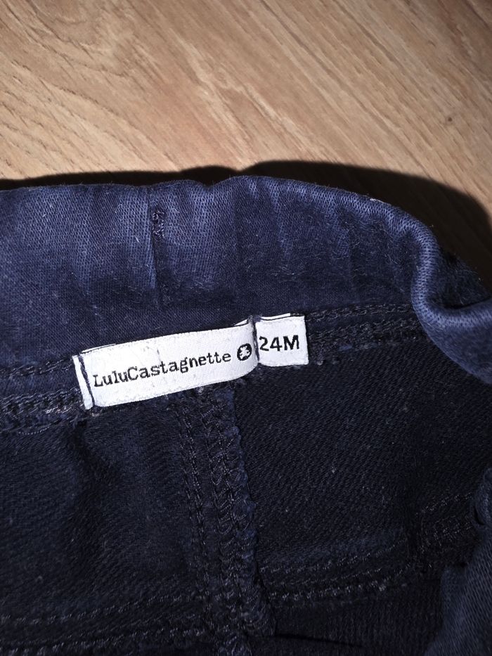 PANTALON Cargo Lulu Castagnette Bleu marine 24 mois - photo numéro 3