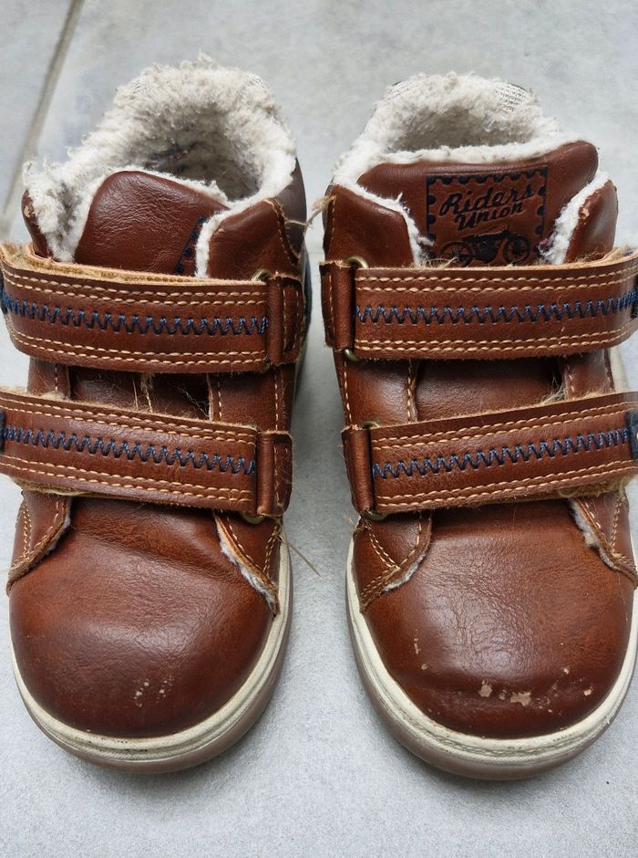 Chaussures montantes / boots garçon marron fourrées - photo numéro 7