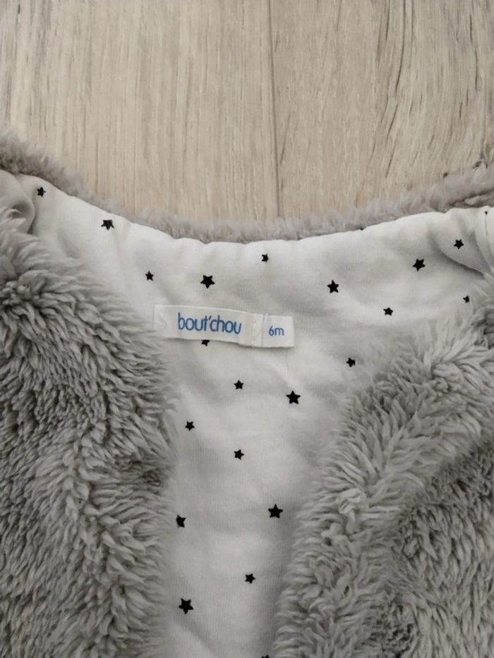 Gilet sans manche mouton Bout'chou 6 mois - photo numéro 3