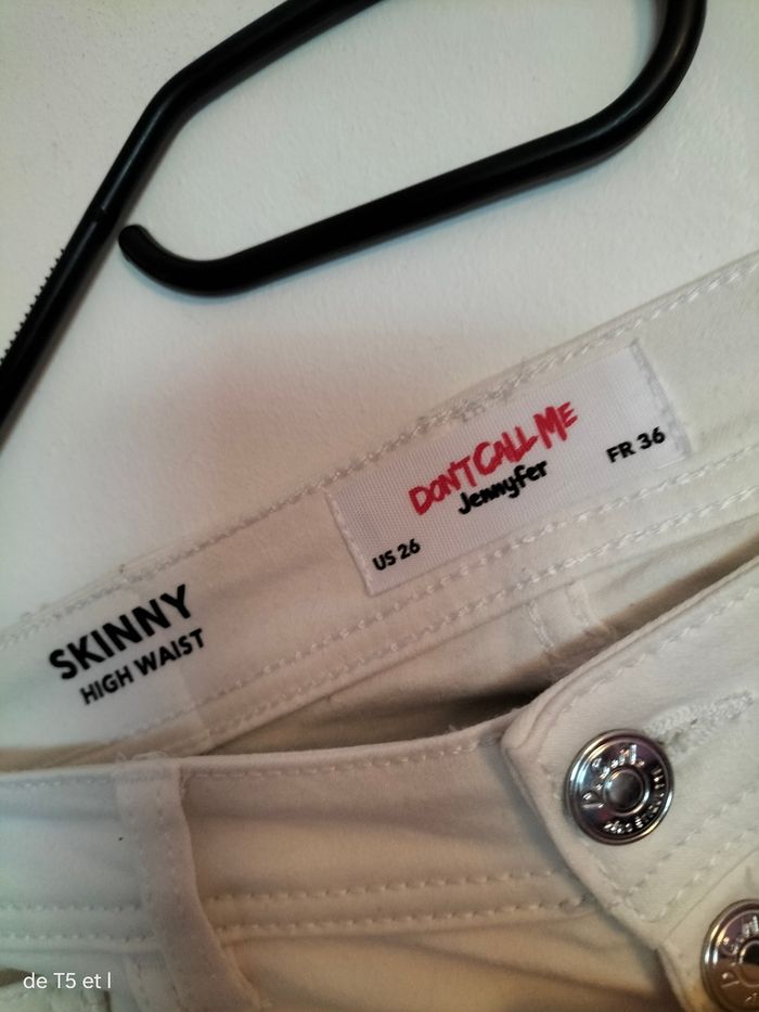 Jeans skinny neuf blanc taille 36 marque Jennyfer - photo numéro 2