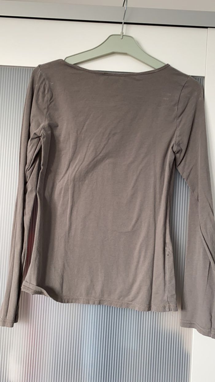 Teeshirt manches longues gris Phildar Taille M - photo numéro 3