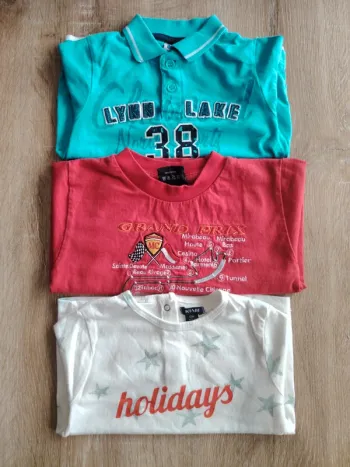 Lot de 3 t-shirts manches courtes garçon