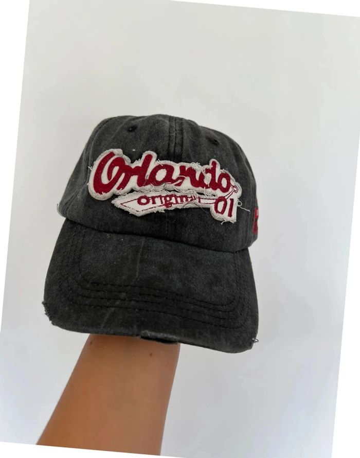 Casquette gris foncé « Orlando » vintage