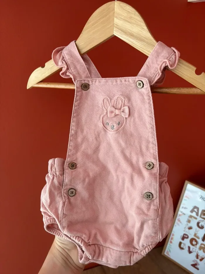Salopette rose bébé taille 1 mois orchestra - photo numéro 3