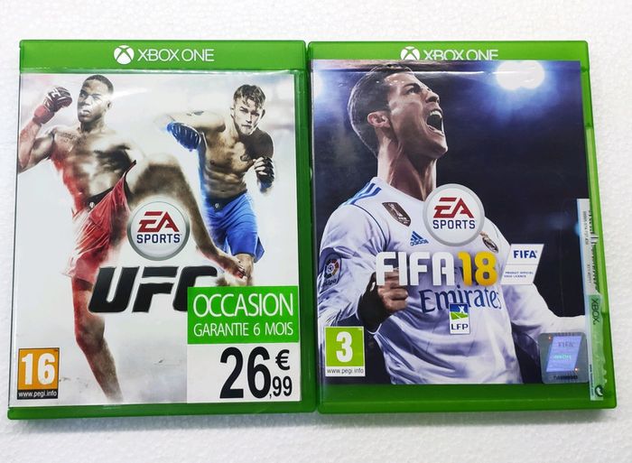 Lot 2 jeux Xbox one FIFA 18 et ufc - photo numéro 1