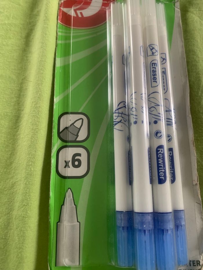 Crayon effaceur le lot de 6