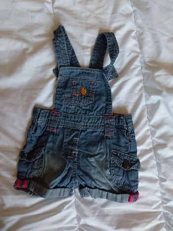 Short salopette bébé fille taille 12mois