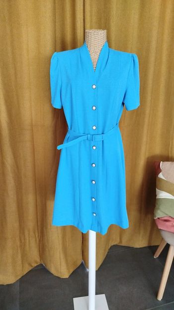 Robe Daxon bleu turquoise vintage taille 44 très bon état