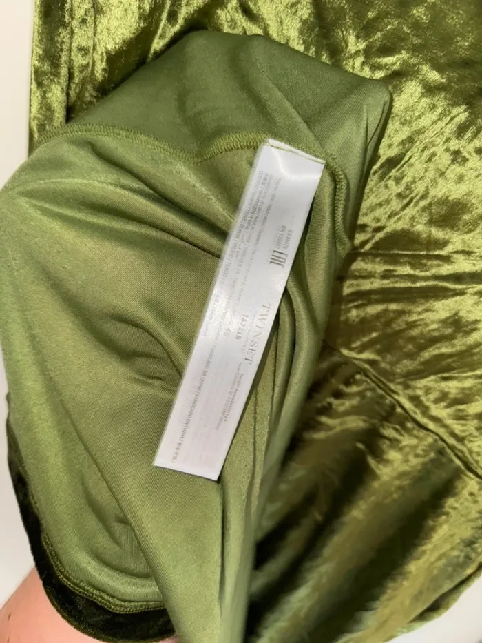 Robe verte en velours Twinset - photo numéro 7