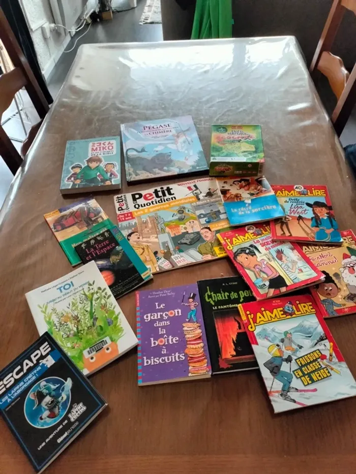 Lot de 14 livres et 1 jeu à partir de 7 ans