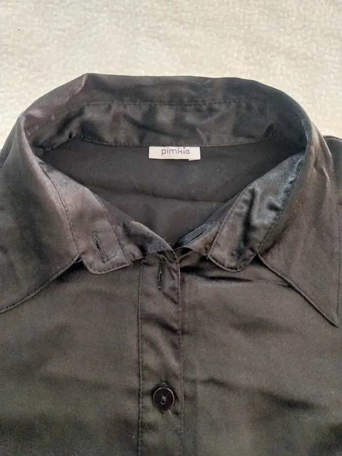 Chemise satiné noire T38 - photo numéro 3
