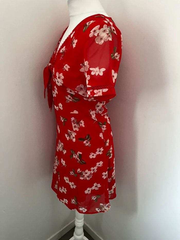 Robe rouge à fleurs Grace & Mila M - photo numéro 4