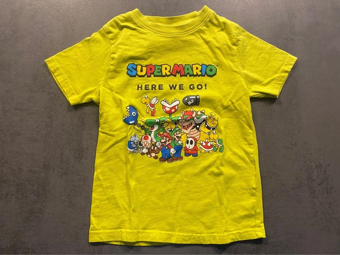 T-shirt jaune Super Mario La Halle taille 6 ans